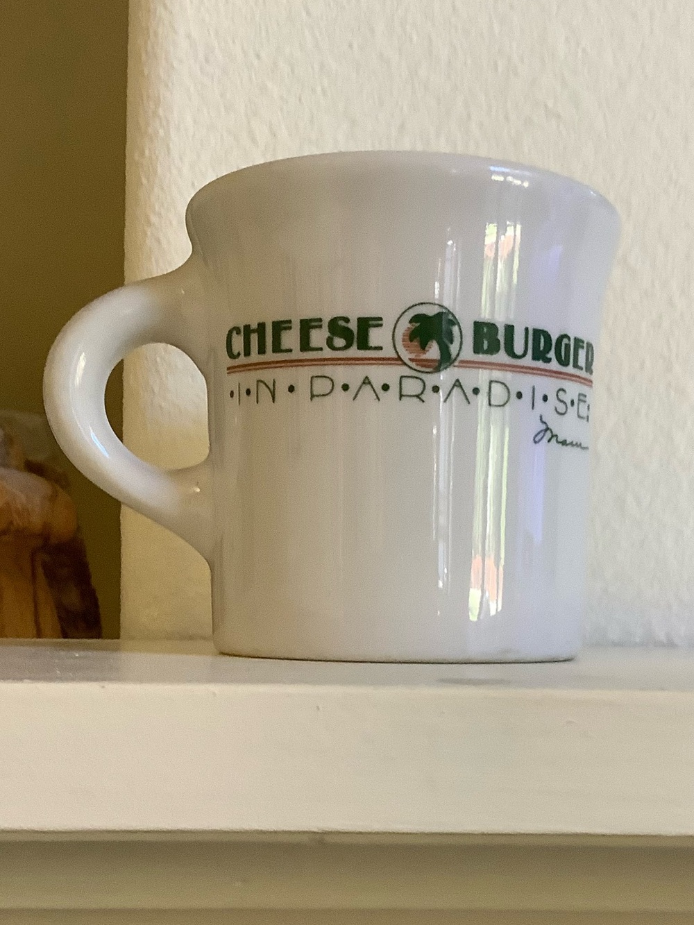 Vtg Cheeseburger in Paradise Coffee Diner Mug Cup Maui Jimmy Buffet